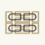 Wallity Echo Forms Juego de 2 Accesorios de Pared - Dorado y Negro